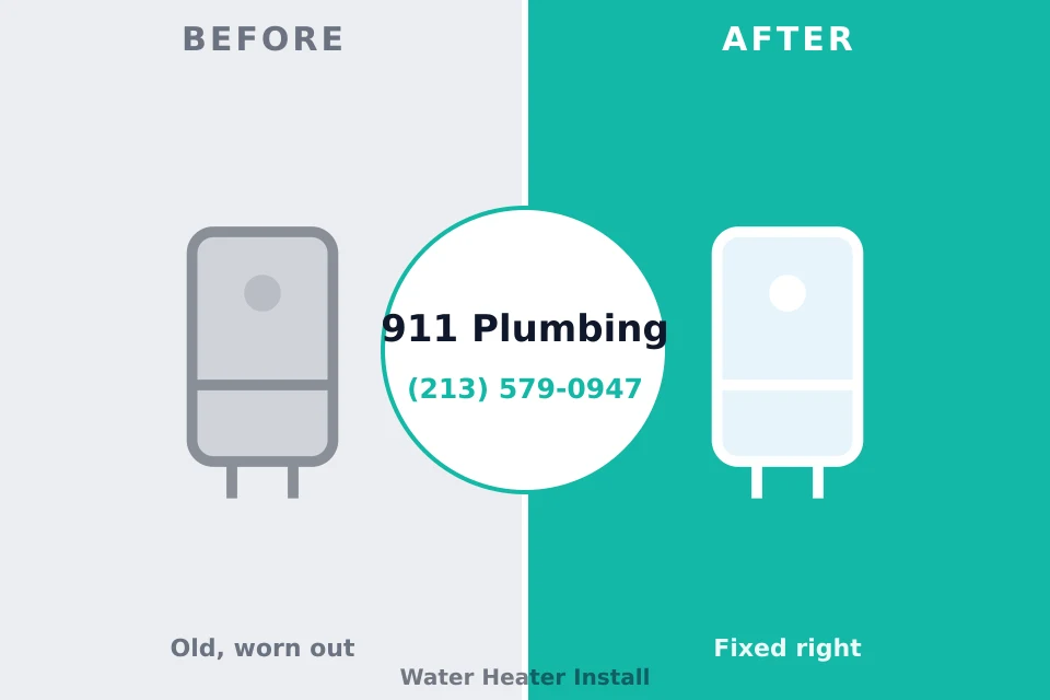Before and after: plumbing company Perry, LA